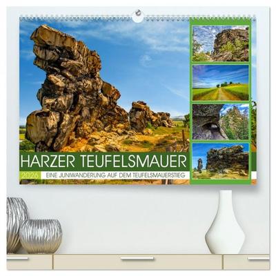 Harzer Teufelsmauer – Juniwanderung (hochwertiger Premium Wandkalender 2026 DIN A2 quer), Kunstdruck in Hochglanz