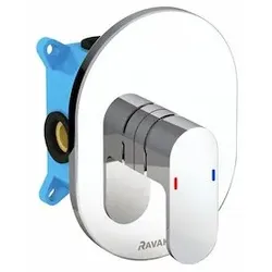 Ravak Chrome Duscharmatur CR066.00, rund, ohne Unterputzkörper, Chrom X070057