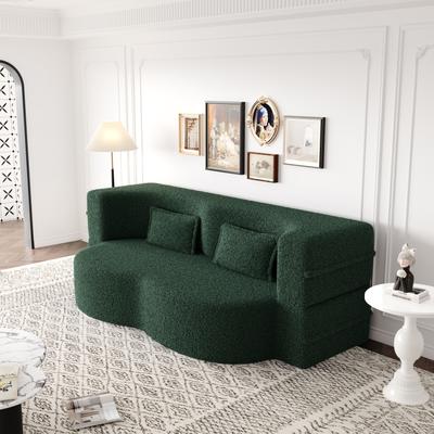 "GDFStudio - Modern Teddy Fabric 78"" Convertible Floor Sofa"