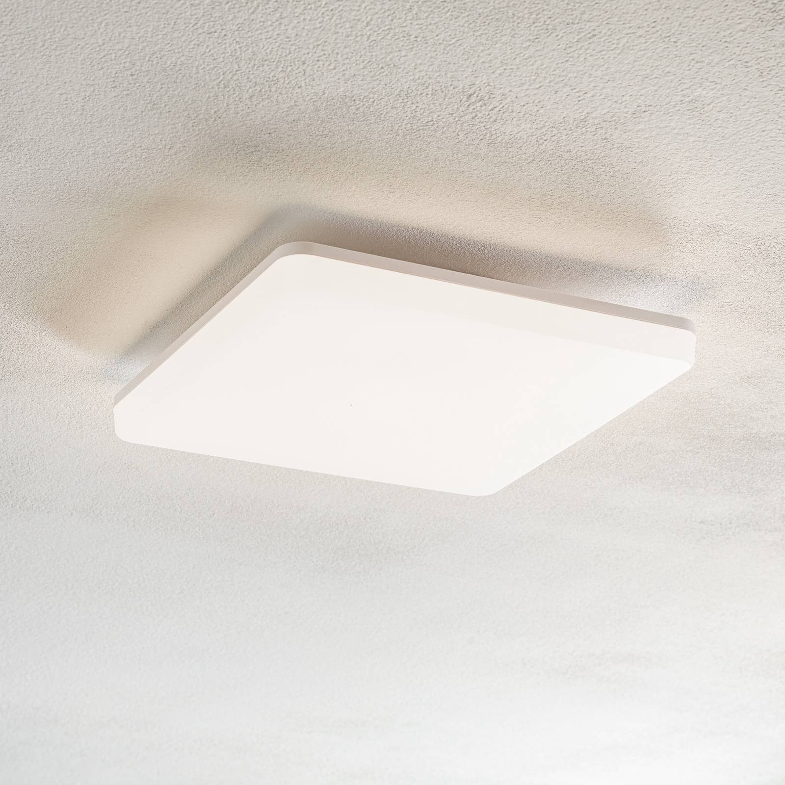 Heitronic LED plafondlamp Pronto, vierkant, wit / opaal, 33 x 33 cm