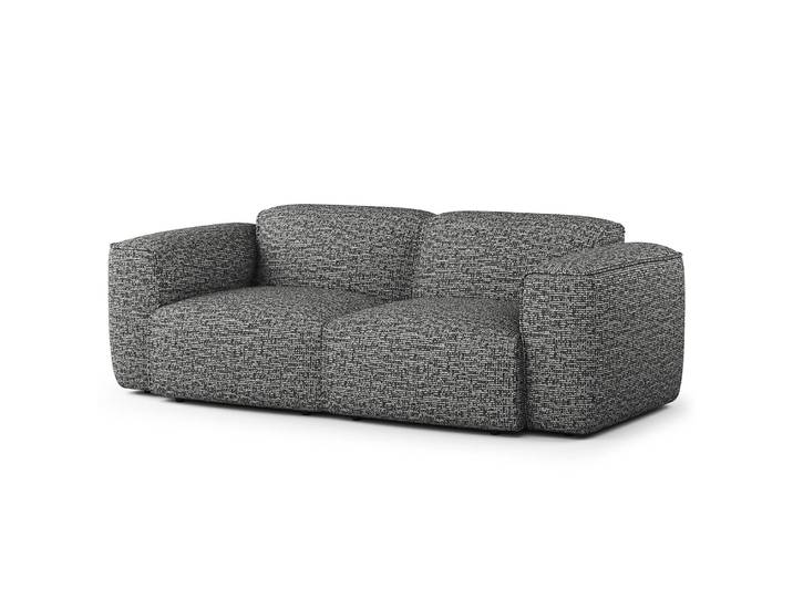 2-Sitzer Sofa Grau/Granit Chenille Enne 220 x 71 x 102cm Modern
