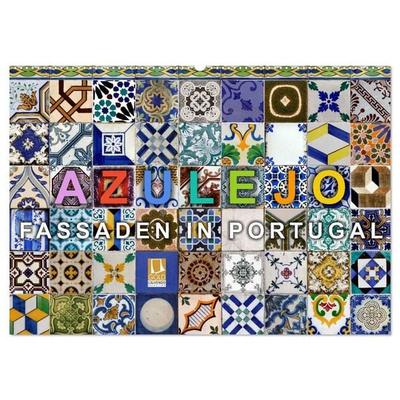 Azulejo-Fassaden in Portugal (Wandkalender 2027 DIN A2 quer), CALVENDO Monatskalender
