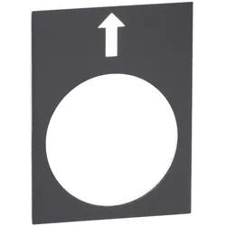 Schneider Electric ZB2BY2910 Bezeichnungsschild, 30x40mm, schwarz, links, langsam  - 10 Stück