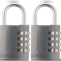 Zahlenschloss 145/40 in titanium - 2er Set