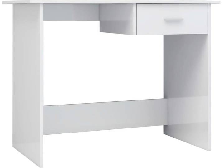 vidaXL Schreibtisch Hochglanz-Weiß 100×50×76 cm Holzwerkstoff