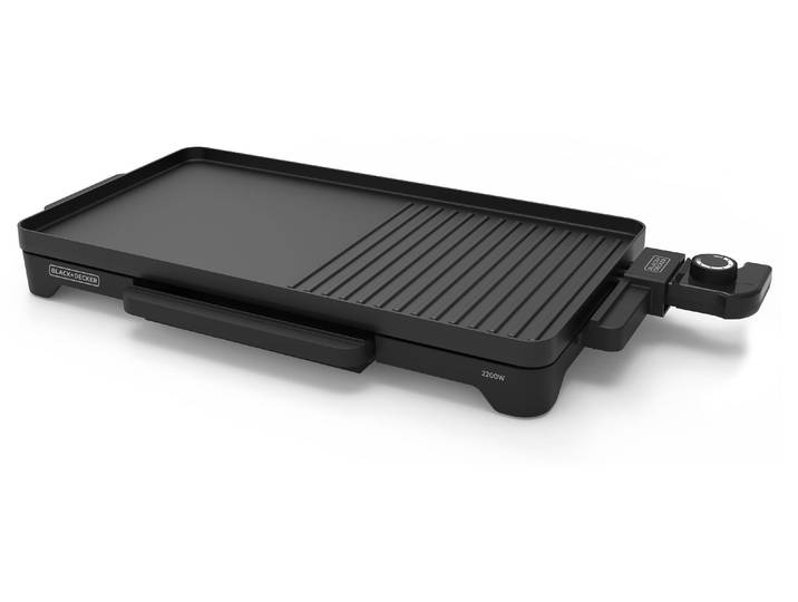 BLACK+DECKER Grill de Table Plat 2200W Noir