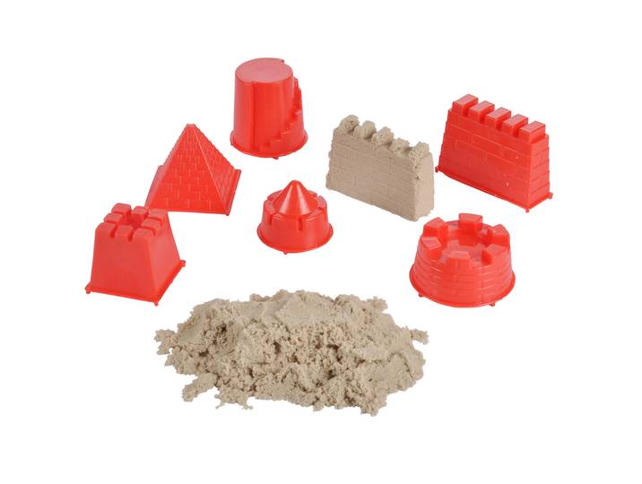 Modelliersand 500g und 6 Sand-Förmchen