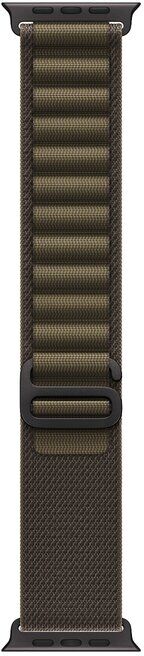 BRACELETE APPLE 49MM LOOP ALPINE VERDE AZEITONA TITÂNIO PRETO - M