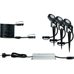 PLM 93696 - Plug&Shine Basisset Erdspieß Sting IP67, 3000K, 3x6 W dimmbar