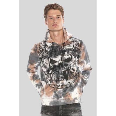 Kapuzenpullover CIPO & BAXX "Sweatshirts", Herren, Gr. S, schwarz, 70% Baumwolle, 30% Polyester, bedruckt, regular fit, Pullover Kapuzenpullover, mit coolem Print