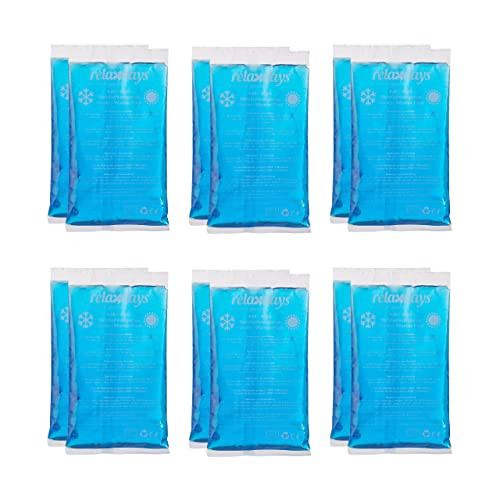 Relaxdays Hot-cold pack set van 12, blauw, 15 x 8 cm