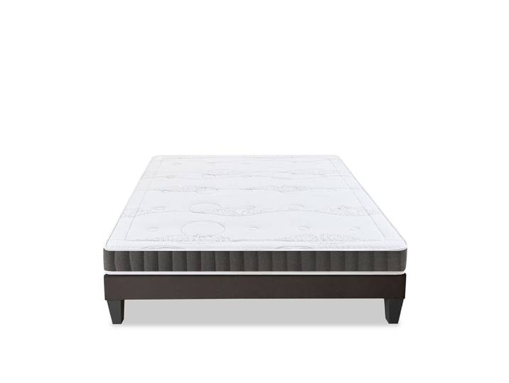 Ensemble matelas mousse sommier bois 140x200