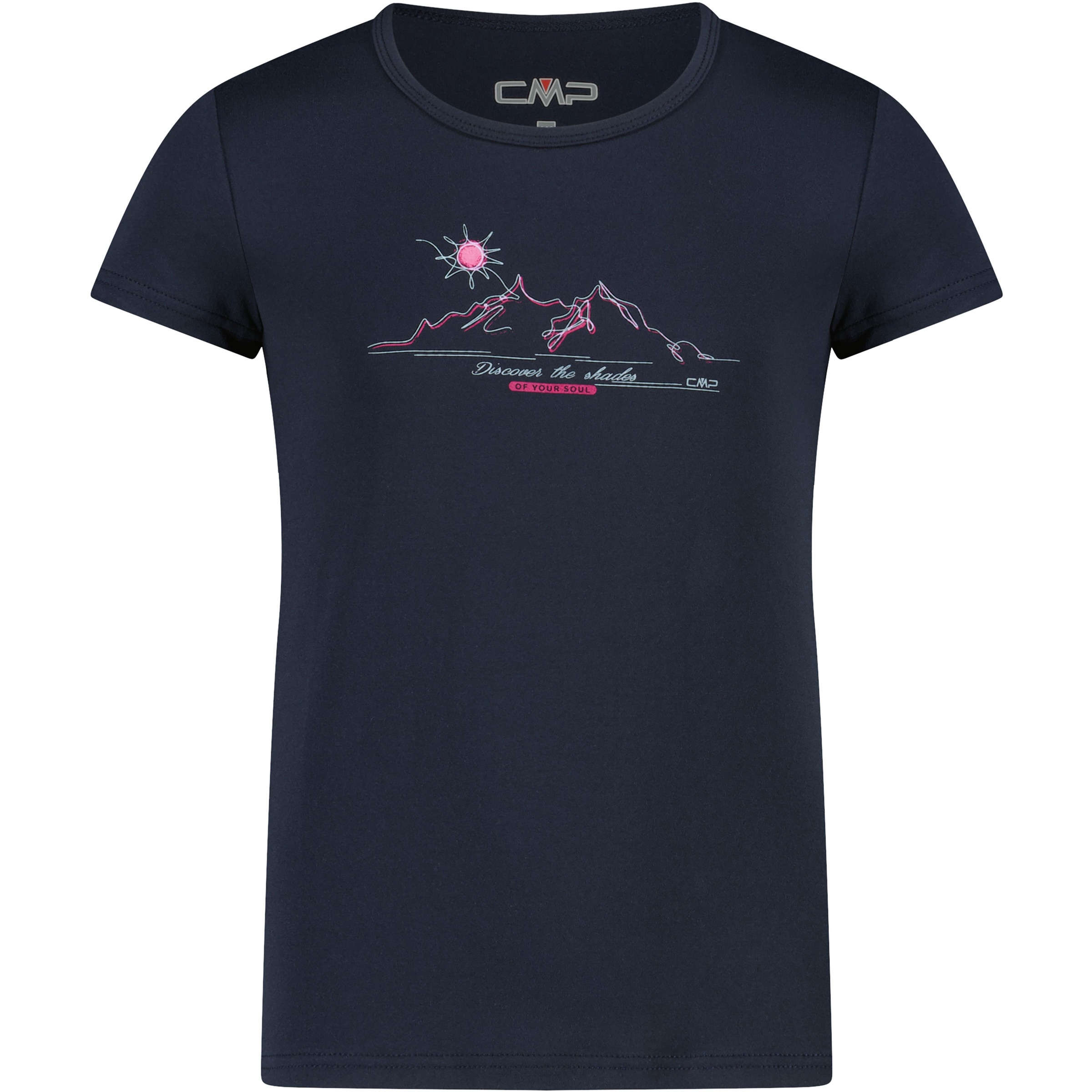 CMP Print Kinder T-Shirts blau Größe 152 Trekking Elastisch