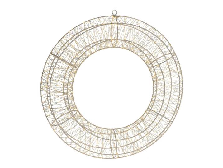 Home Styling Collection Weihnacht Ring 50 cm, Goldfarben, Metall, Rund, 8x50x50 cm, Dekoration, Weihnachtsdekoration