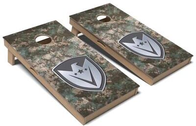 Skip's Garage Metal Falcon Cornhole Board Set