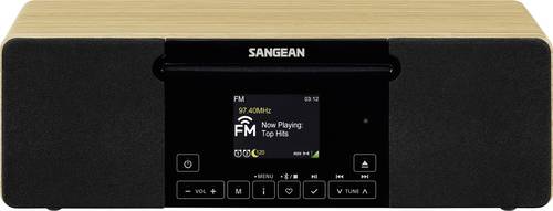 Sangean CD-Radio AM, FM, UKW AUX, Bluetooth, CD, MP3, MW, UKW Inkl. Fernbedienung, Touchscreen, Weckfunktion