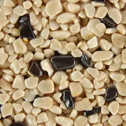 Terralith Edelsteinteppich Hämatit / Crema 1 qm -innen-