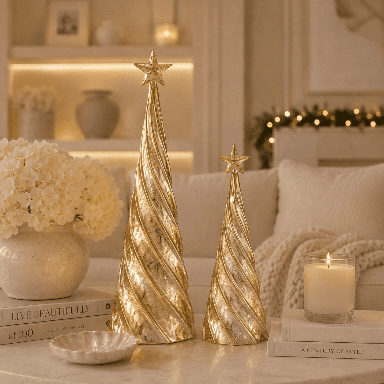 Gold Decorative Metal Christmas Tree Ornament