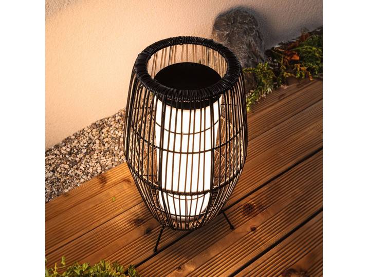 Paulmann Plug & Shine LED-Leuchte Basket RGBW, 40 cm, ZigBee Basket, dimmbar, schwarz, Metall
