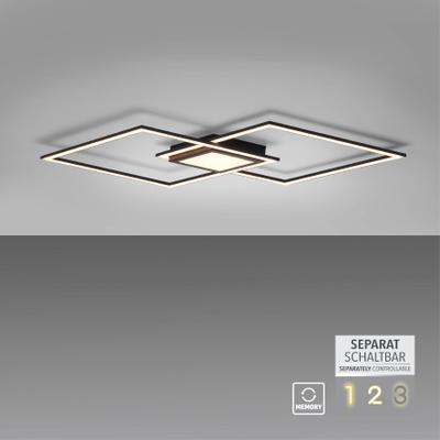 JUST LIGHT Deckenleuchte "ASMIN", schwarz, 1, 1 Stk., Leuchten, LED, separat steuerbar (Schalter), separat steuerbar (Schalter), Deckenleuchte