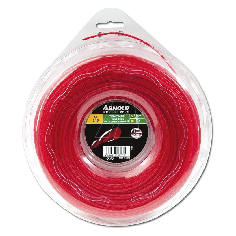 Arnold Trimmerfaden, rund, gedreht, rot, 2,0 mm, 98 m (Rasentrimmer) (1082-U5-2098)