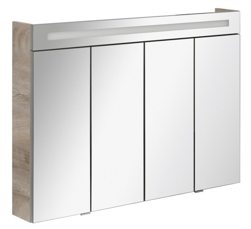 FACKELMANNGMBH TWINDY Falttürenspiegelschrank NaOak, 4 Tür.,110x78,5x16,5cm 09198590