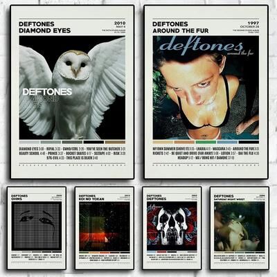 Inspired Finds Deftones Album Cover Canvas Poster Around The Fur And Saturday Night Wrist Wall Art ohms 7.87x11.81in Unframed