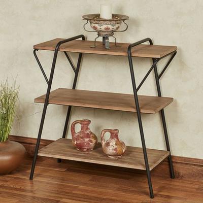 Touch of Class Leith Three Tier Shelf Floor Stand Natural Oak , Natural Oak