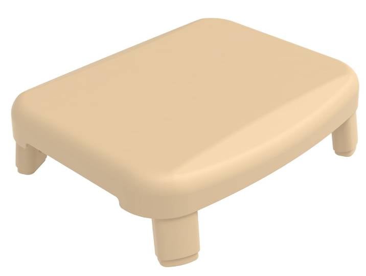 Bad-Stufe BISCHOF Easy Step , beige, B:42cm H:11cm T:34cm, Kunststoff, Fußtritte, Bad-Stufe, Belastbarkeit bis 150Kg, hohe Standsicherheit.