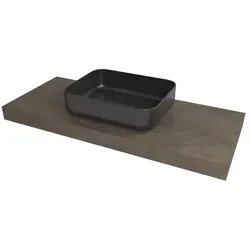 Naturel Dolce Waschtischplatte 143,5x8x50 cm Beton Chicago Dunkelgrau matt DO14050BCS