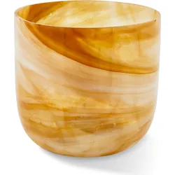 Marbled Glasvase 15,5 cm, bernsteinfarben