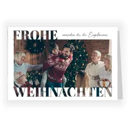 Weihnachtskarte: Weihnachtswunsch mit Fotos