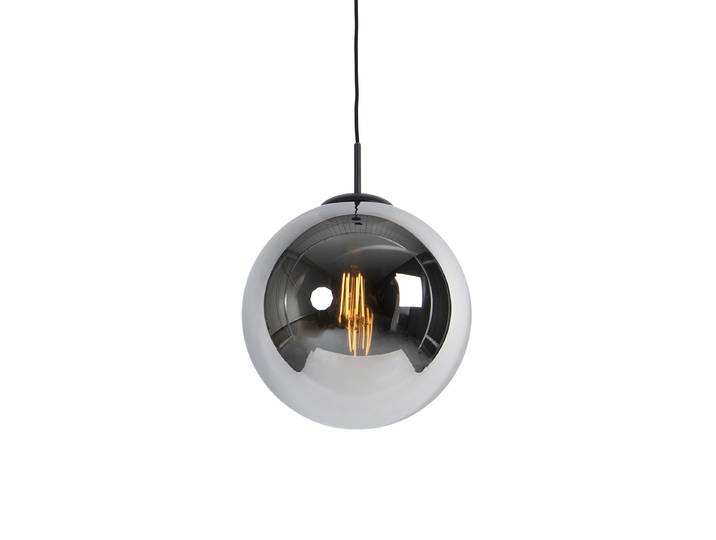 Suspension intelligente noire avec verre fumé 30 cm incl. Wifi