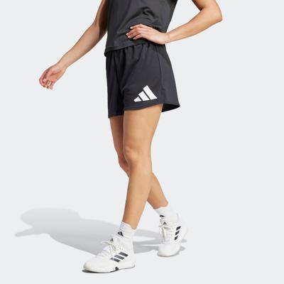 Shorts ADIDAS PERFORMANCE "TRAIN ESSENTIALS BIG LOGO", Damen, Gr. L, N-Gr, schwarz (schwarz, normal, gr.), Obermaterial: 100% Polyester, Hosen Shorts, für Sportmode und Fitness, mit climacool Technologie, aus Polyester