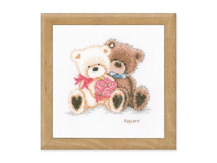 Getelde kruissteek - Happy Valentine