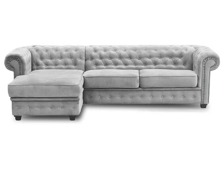 Xlmoebel Chesterfield-Sofa Elegantes Chesterfield Ecksofa aus strapazierfähigem Material, Ecksofa, Hergestellt in Europa