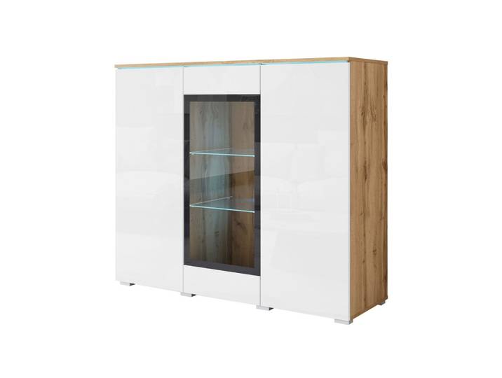 Highboard Vera Weiß Hochglanz