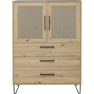 Kommode MÄUSBACHER, braun (asteiche), B:101cm H:128cm T:45cm, Sideboards, Kommode
