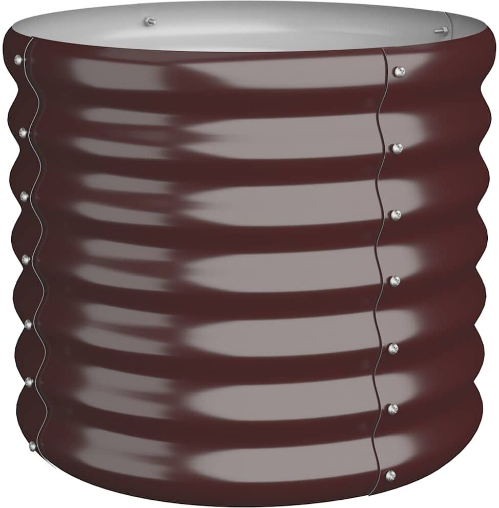 vidaXL Jardinière de jardin Acier galvanisé 40x40x36 cm Marron