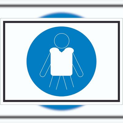 HB-Druck Rettungsweste benutzen Symbol Aufkleber A1 (594x841mm)