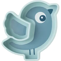 Birdee Teller mit Saugnapf blau