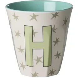 RICE Melamin Buchstabenbecher Stars, H