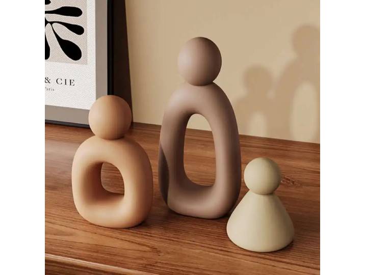 Statue de famille Simple, Style moderne, décoration de maison, Sculpture creuse, ornements nordiques pour salon, chambre à coucher, Figurines cadeau