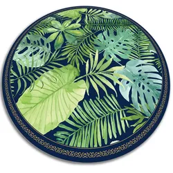 VINYL TEPPICH Ø130 cm Tropische Blätter