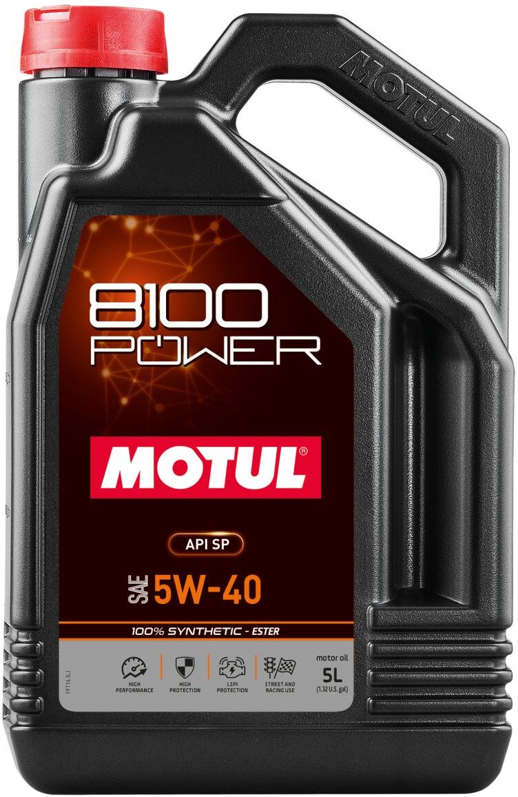 Moottoriöljy Motul 111809 8100 Power 5w40 5l