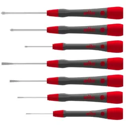 Wiha Feinschraubendreher Set PicoFinish Schlitz, Phillips 7-teiliges Set - 42991