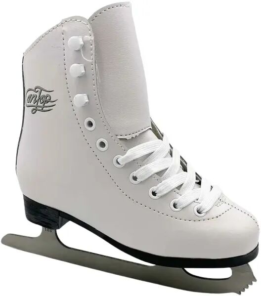 Figure Skates Supreme Cantop Silver Logo (Silver Logo - 12C)  - White;Silver - Size: 12C UK