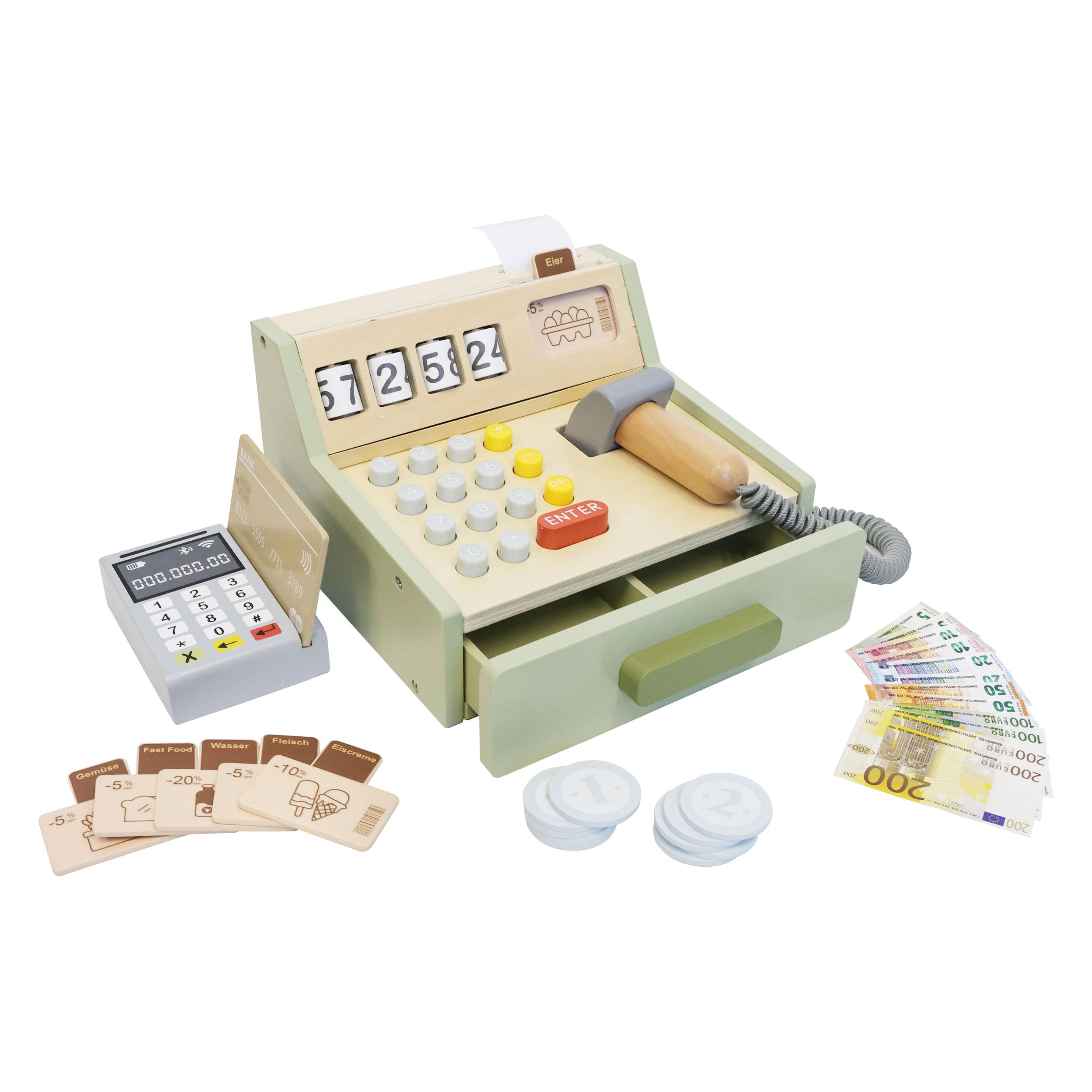 Spielmaus Holz Registrierkasse mit Zubehör (0045013006)