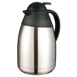 Haushalt International Isolierkanne aus Edelstahl 1,5 Liter Einhandautomatik 26011