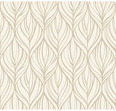 Candice Olson Palma White & Gold Wallpaper